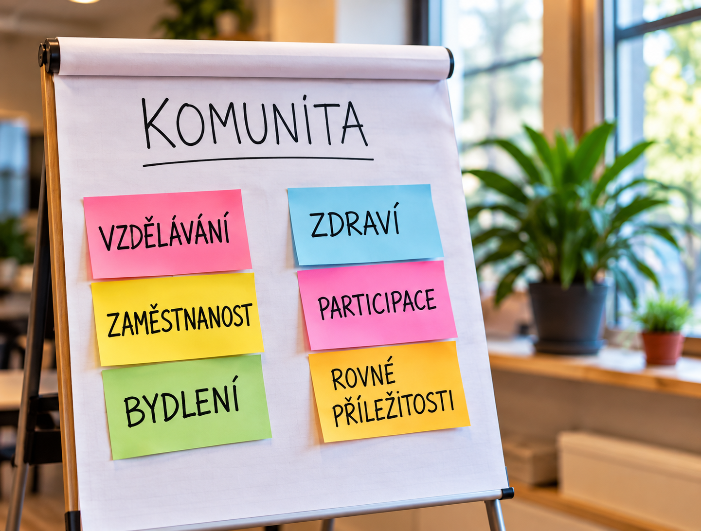 Komunitní témata – vzdělávání, zdraví, zaměstnanost, participace, bydlení a rovné příležitosti